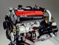 Motore Saab 2.3 litri sovralimentato.