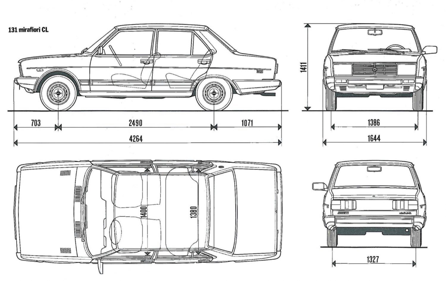Fiat 131: scheda tecnica