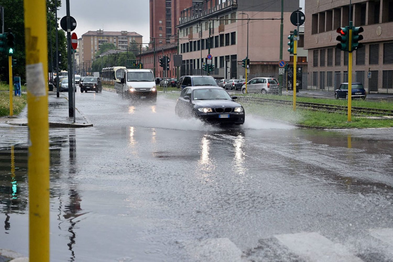 strade allagate, tombini intelligenti