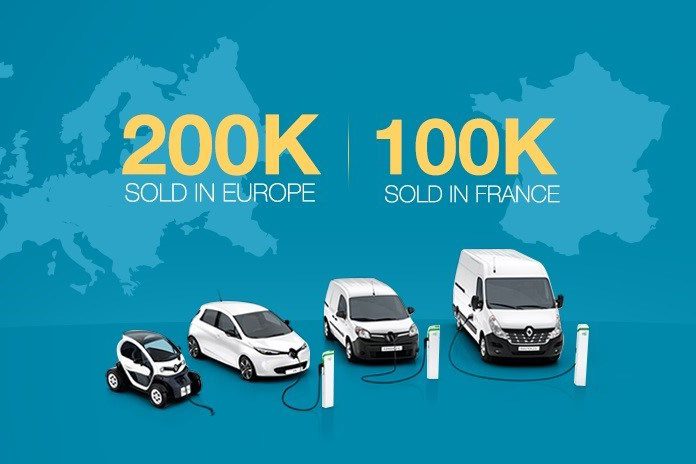 Renault vende 200mila veicoli elettrici in Europa